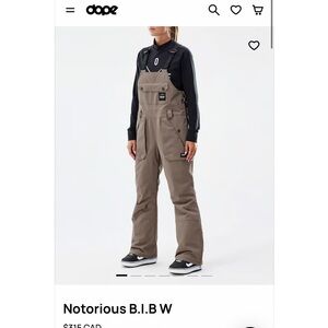 Dope snow women’s board suit. Large jacket for oversized fit, medium pants